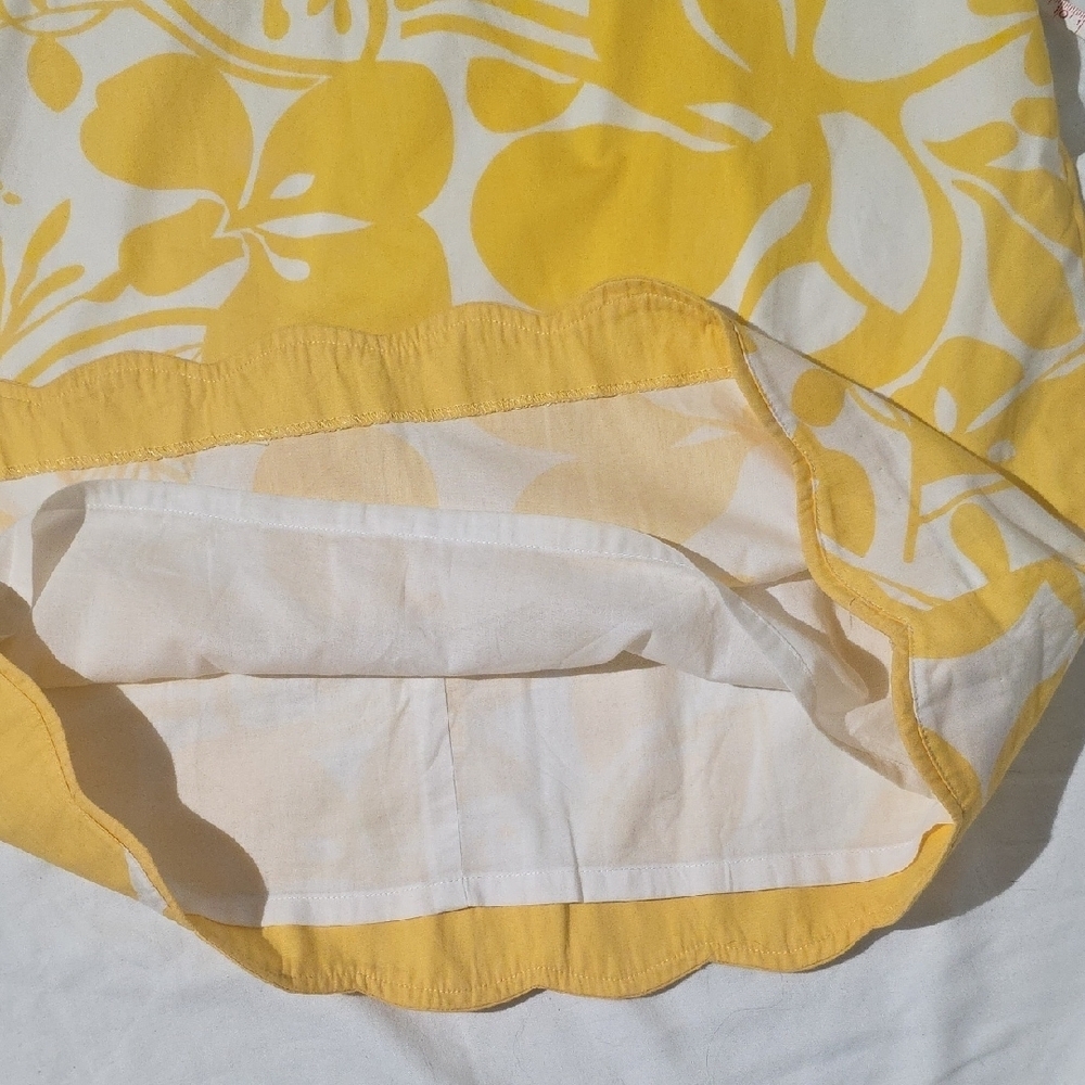 Talbots Yellow White Floral Dress Tropical Vacation Cruise Resortwear Size 8 - Picture 15 of 15